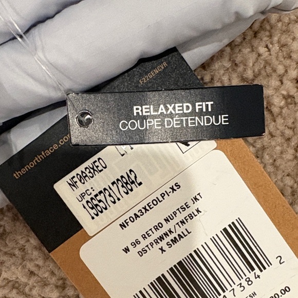 The North Face Lilac and Black Puffy Down Jacket - Picture 2 of 4